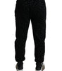 Dolce & Gabbana Black Leopard Cotton Slim Fit Jogger Pants