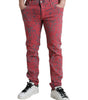 Dolce & Gabbana Red Cotton Dye Slim Fit Men Denim Jeans