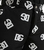 Dolce & Gabbana Black Logo DG Print Wide Leg Pants
