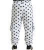 Dolce & Gabbana White Logo DG Print Men Jogger Sweatpants Pants