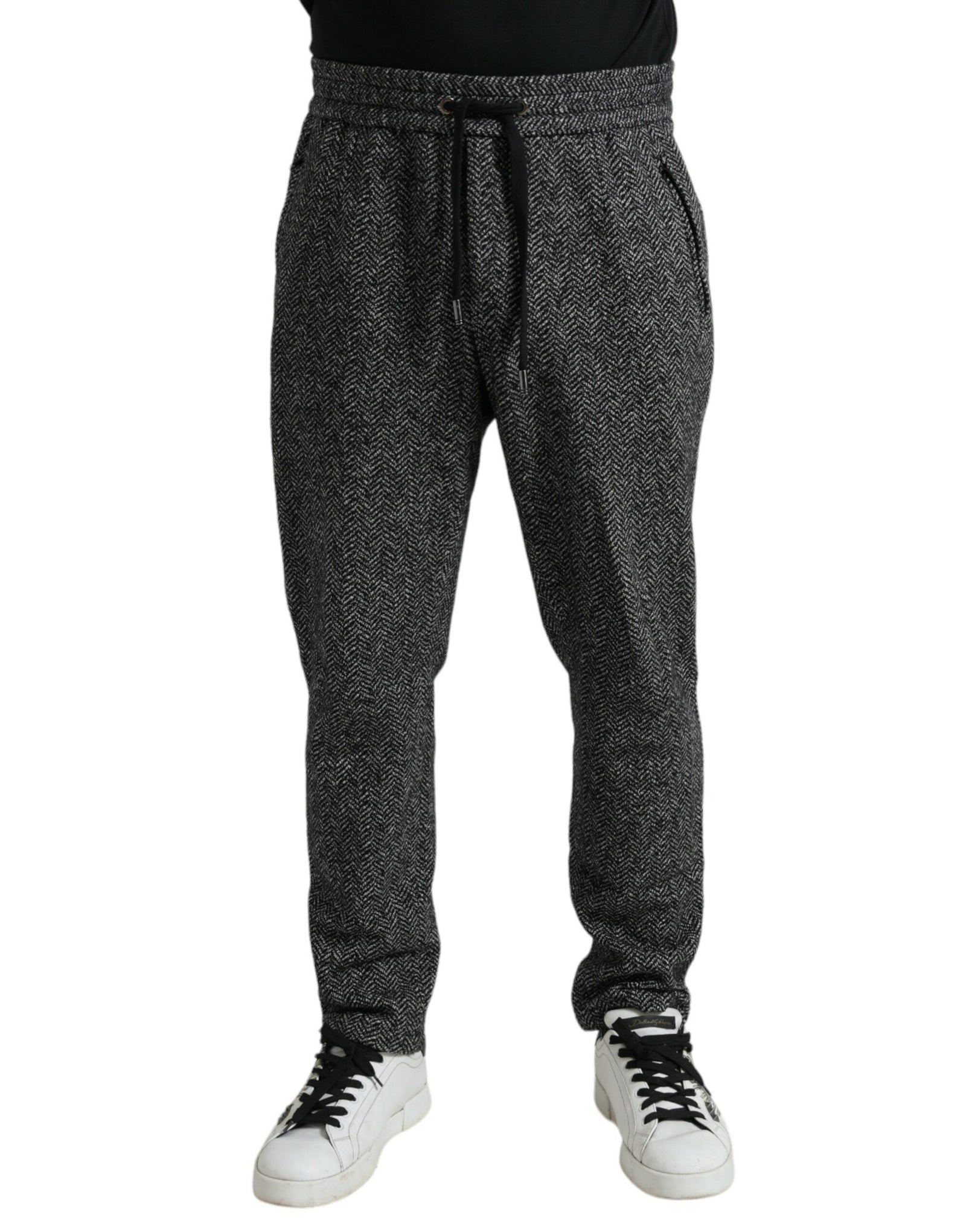 Dolce & Gabbana Dark Gray Fantasy Cotton Men Sweatpants Pants