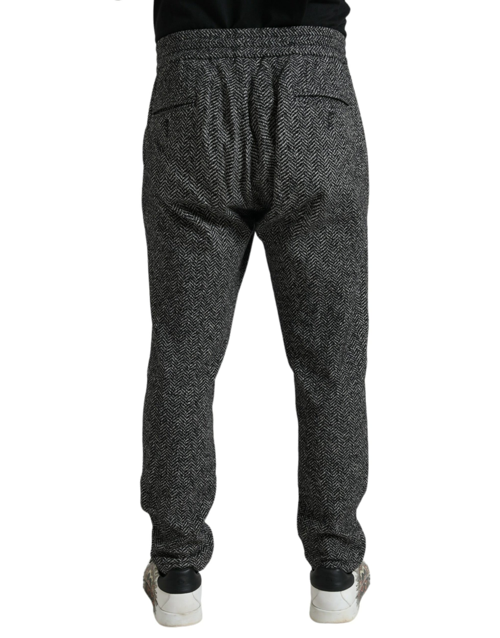 Dolce & Gabbana Dark Gray Fantasy Cotton Men Sweatpants Pants