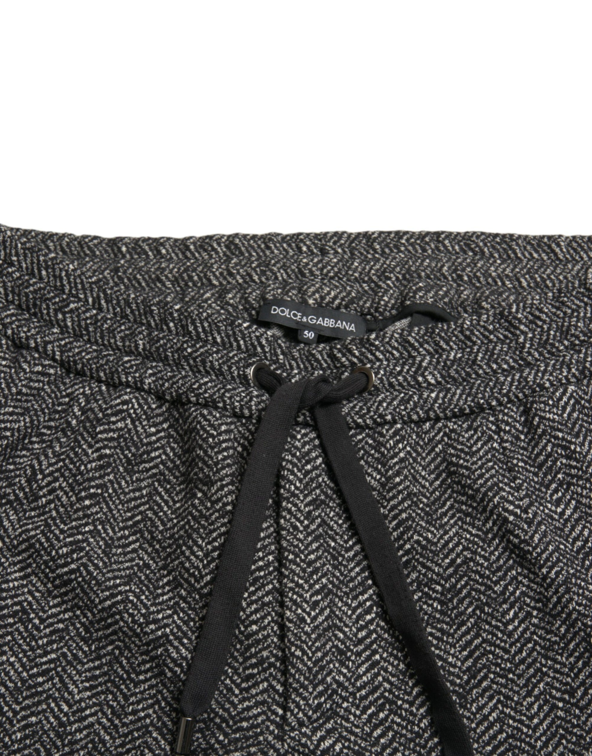 Dolce & Gabbana Dark Gray Fantasy Cotton Men Sweatpants Pants
