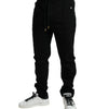 Dolce & Gabbana Black Cotton Blend Jogger Sweatpants Pants