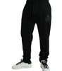 Dolce & Gabbana Black Cotton Logo Jogger Men Sweatpants Pants