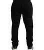 Dolce & Gabbana Black Cotton Logo Jogger Men Sweatpants Pants