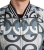Dolce & Gabbana Multicolor Logo Print Bomber Blouson Jacket