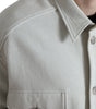 Dolce & Gabbana Grey Cotton Button Down Collared Coat Jacket