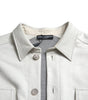 Dolce & Gabbana Grey Cotton Button Down Collared Coat Jacket