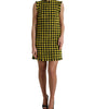 Dolce & Gabbana Yellow Houndstooth Sleeveless Aline Mini Dress
