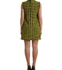 Dolce & Gabbana Yellow Houndstooth Sleeveless Aline Mini Dress