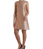 Dolce & Gabbana Pink Jacquard Sleeveless Shift Mini Dress
