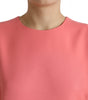 Dolce & Gabbana Pink Virgin Wool Sleeveless Mini Dress