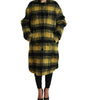 Dolce & Gabbana Yellow Plaid Long Sleeve Casual Coat Jacket