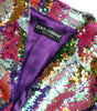Dolce & Gabbana Multicolor Polyester Sequined Coat Jacket