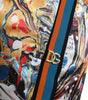 Dolce & Gabbana Multicolor Marble Print Satin Pants
