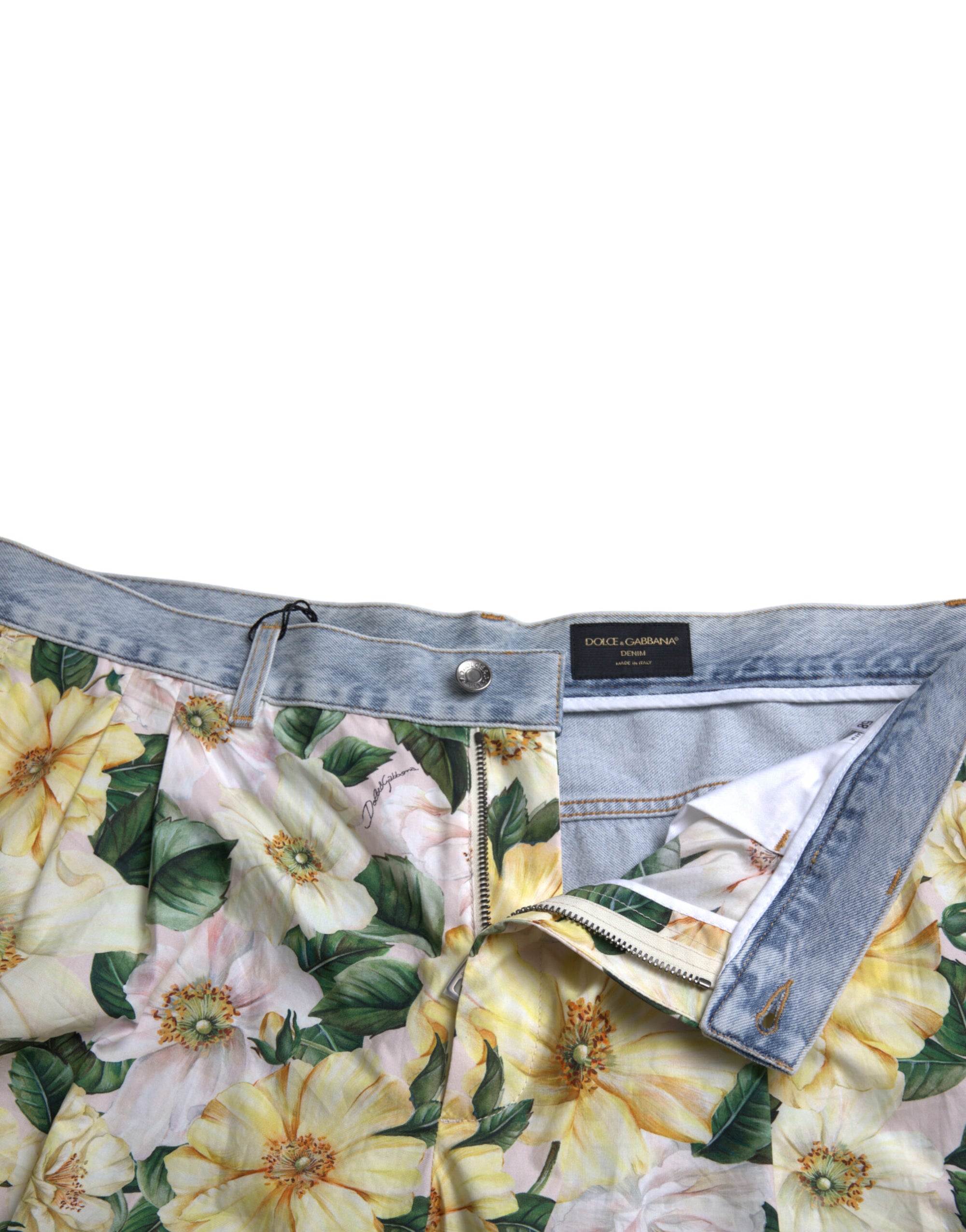 Bermuda en coton à fleurs multicolores Dolce &amp; Gabbana
