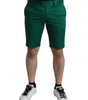 Bermuda élégant en coton vert foncé Dolce &amp; Gabbana