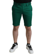 Bermuda élégant en coton vert foncé Dolce &amp; Gabbana