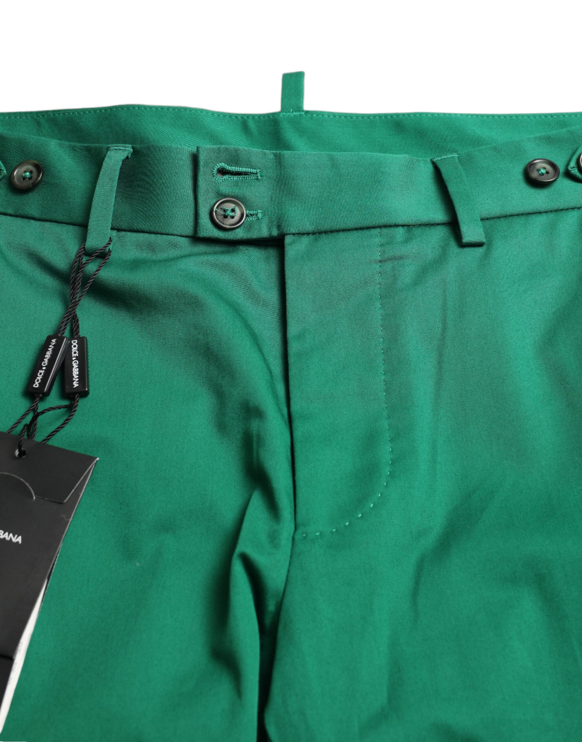 Bermuda élégant en coton vert foncé Dolce &amp; Gabbana