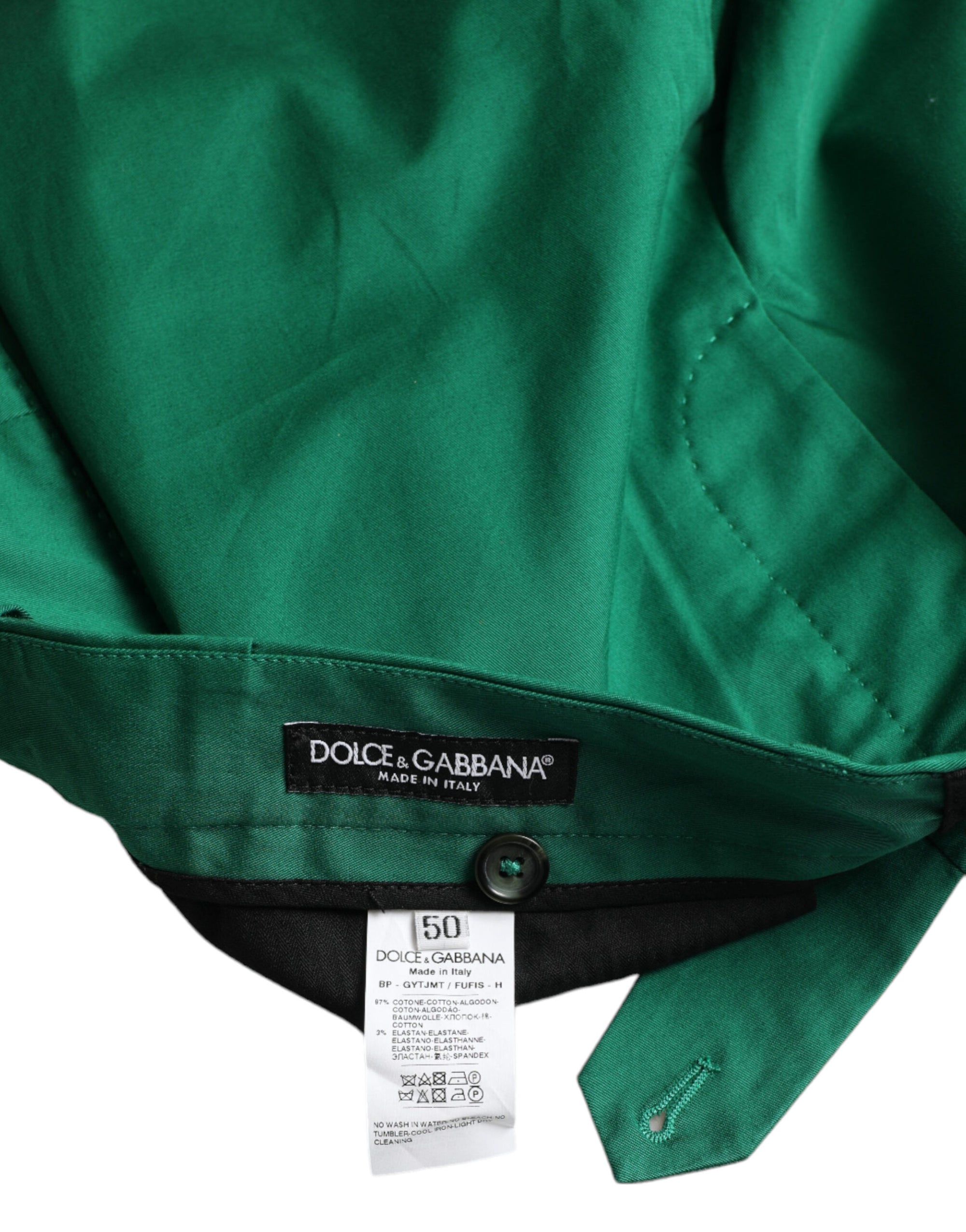 Bermuda élégant en coton vert foncé Dolce &amp; Gabbana