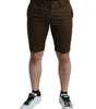 Dolce & Gabbana Brown Cotton Stretch Men Bermuda Shorts