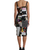 Dolce & Gabbana Multicolor Patchwork Midi Floral Leopard Bodycon Dress