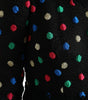 Dolce & Gabbana Black Polka Dot Ruffle Cotton Midi Dress