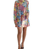 Dolce & Gabbana Multicolor Floral Sequined Shift Mini Dress