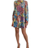 Dolce & Gabbana Multicolor Floral Sequined Shift Mini Dress