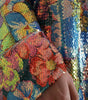 Dolce & Gabbana Multicolor Floral Sequined Shift Mini Dress