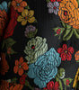 Dolce & Gabbana Black Floral Embroidery Knee Length Dress