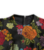 Dolce & Gabbana Black Floral Embroidery Knee Length Dress