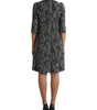 Dolce & Gabbana Black Chevron Polyester Shift Mini Dress