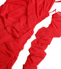 Dolce & Gabbana Red Nylon Stretch Cut Out Midi Dress