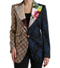 Blazer patchwork multicolore élégant Dolce & Gabbana