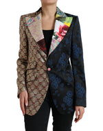Blazer patchwork multicolore élégant Dolce & Gabbana
