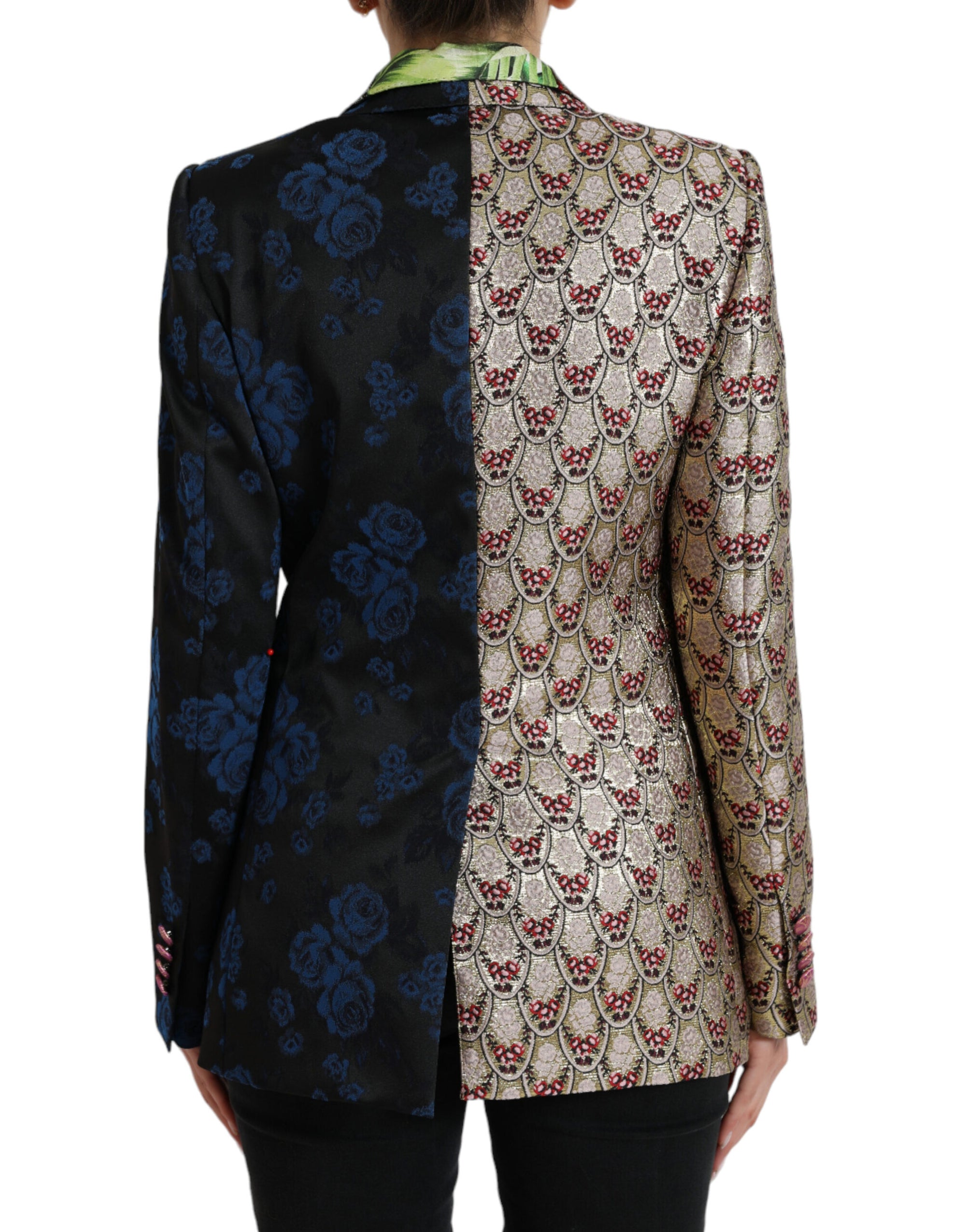 Blazer patchwork multicolore élégant Dolce & Gabbana