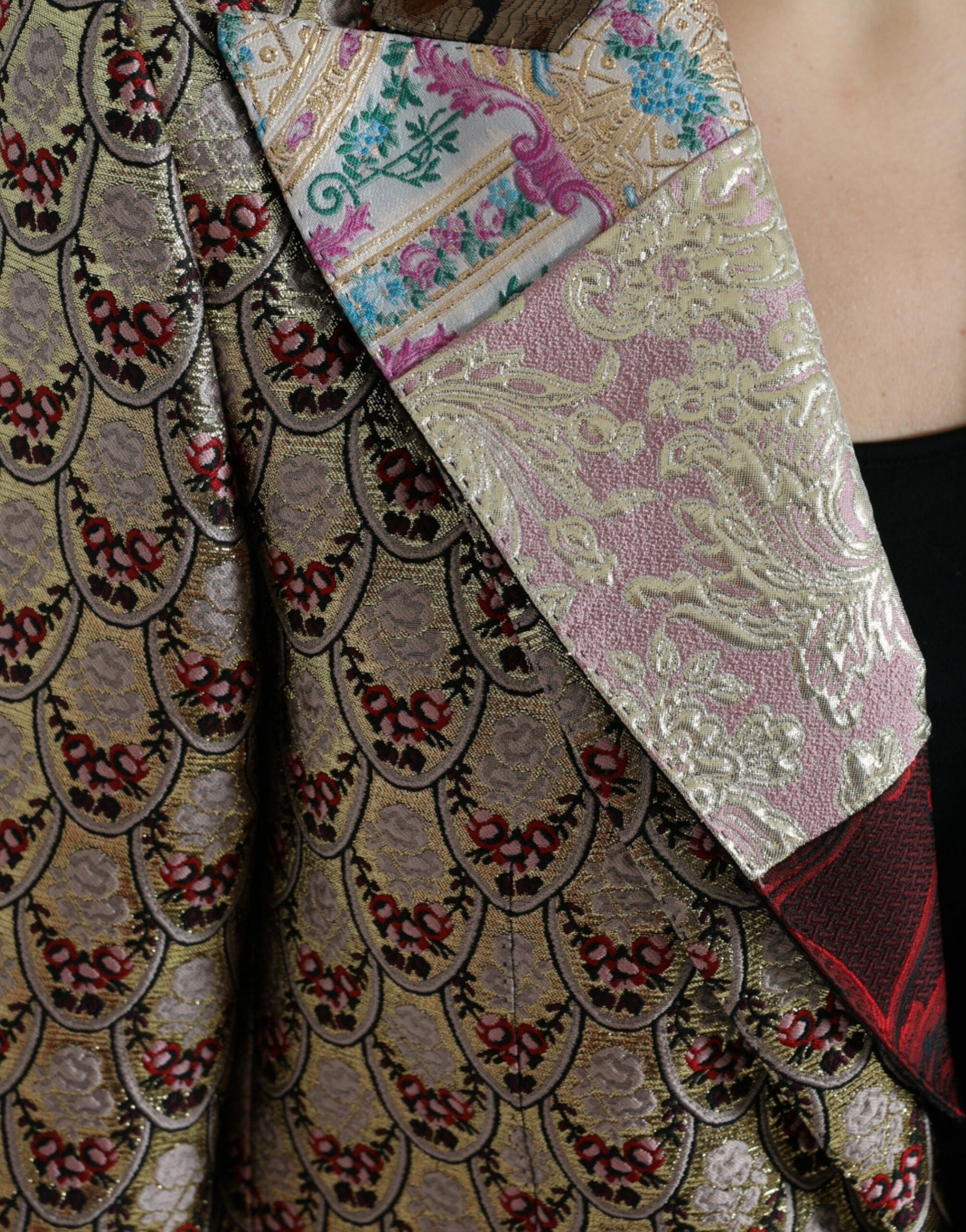 Blazer patchwork multicolore élégant Dolce & Gabbana