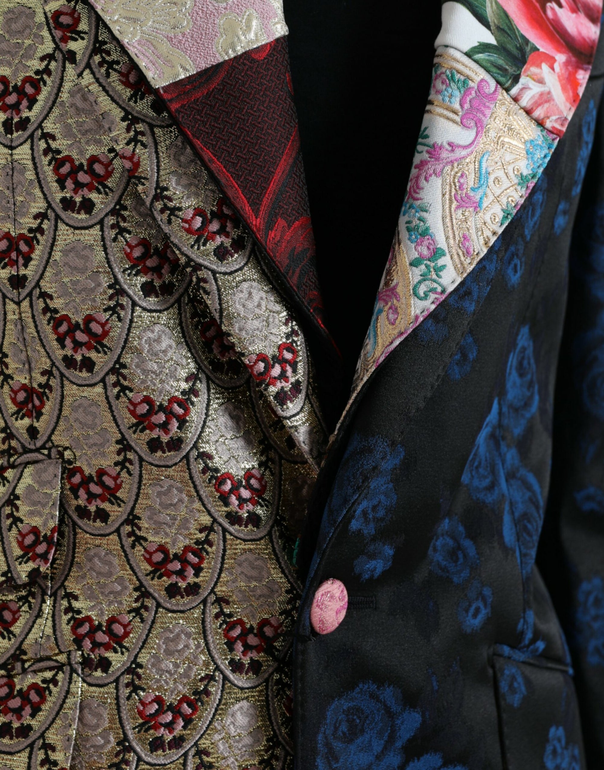 Blazer patchwork multicolore élégant Dolce & Gabbana