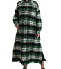 Dolce & Gabbana Green Plaid Long Sleeve Casual Coat Jacket
