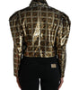 Dolce & Gabbana Multicolor Polyester Sequined Cropped Jacket
