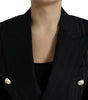 Blazer croisé en laine à rayures élégant Dolce & Gabbana