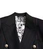 Blazer croisé en laine à rayures élégant Dolce & Gabbana