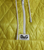 Dolce & Gabbana Yellow Nylon Quilted Hooded Pullover Jacket