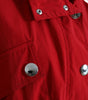 Dolce & Gabbana Red Polyester Hooded Button Rain Coat Jacket