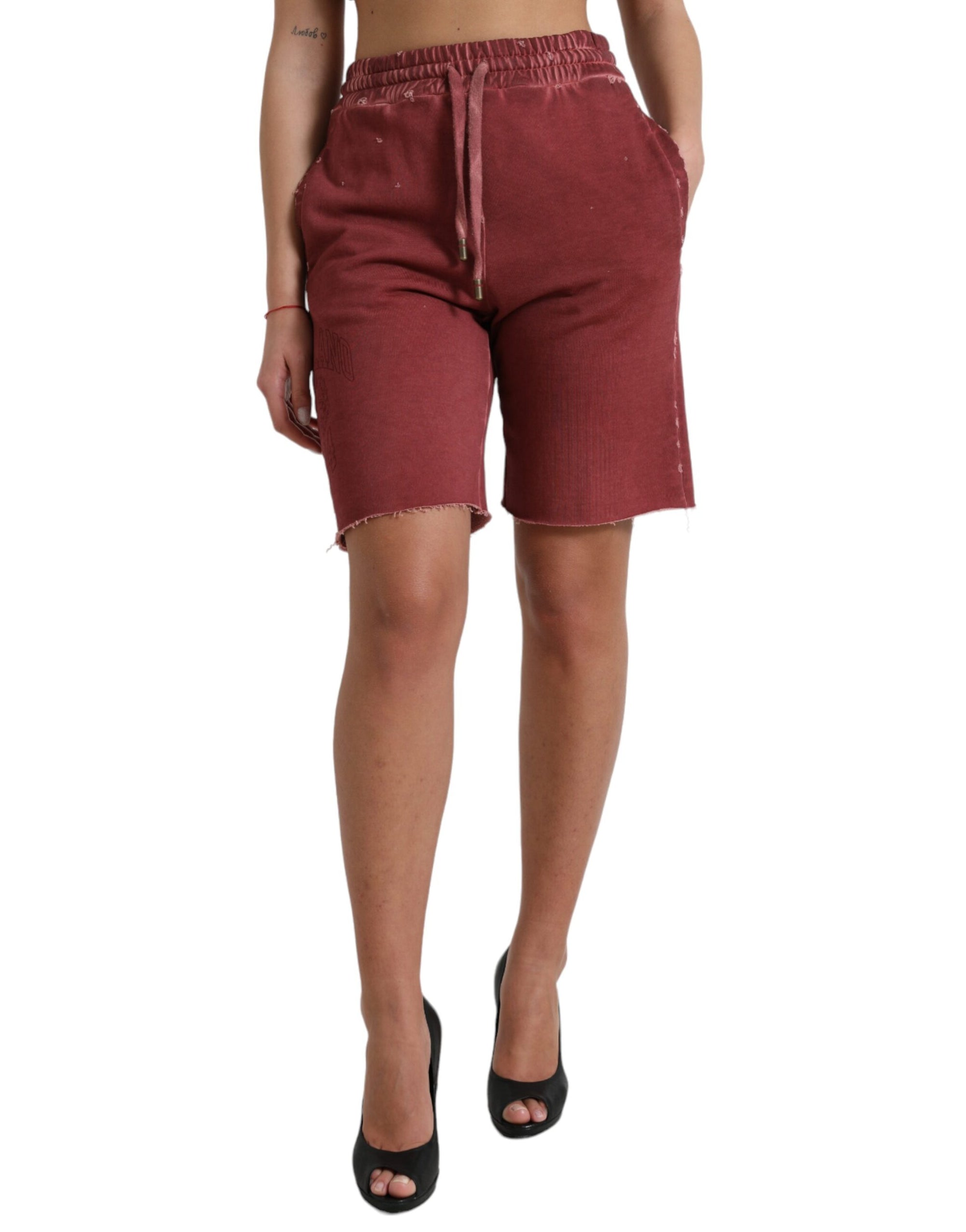 Short de survêtement taille haute marron chic Dolce & Gabbana