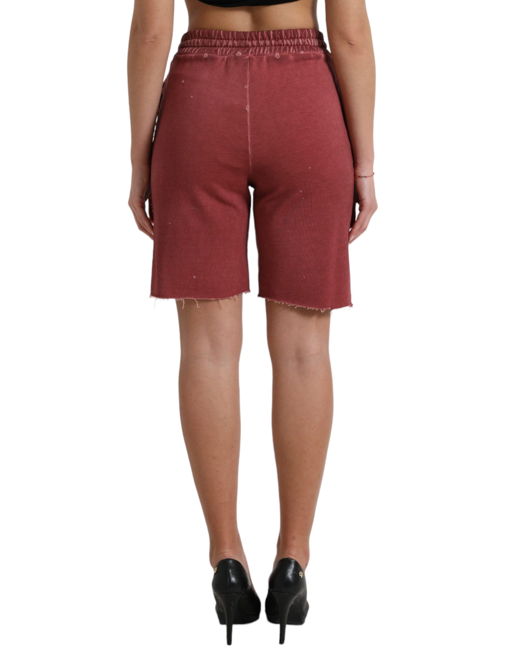 Short de survêtement taille haute marron chic Dolce & Gabbana
