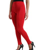 Dolce &amp; Gabbana Elegant High Waist Red Leggings