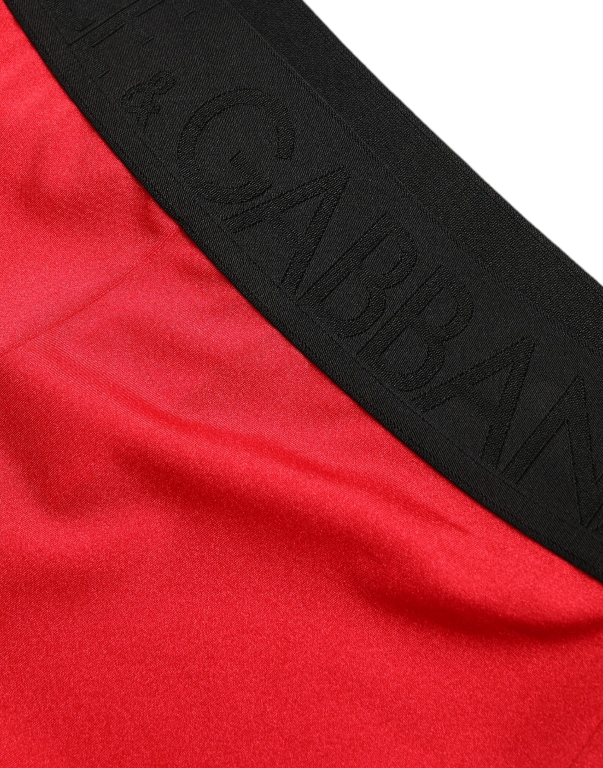 Dolce &amp; Gabbana Elegant High Waist Red Leggings